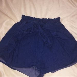 Faux denim shorts